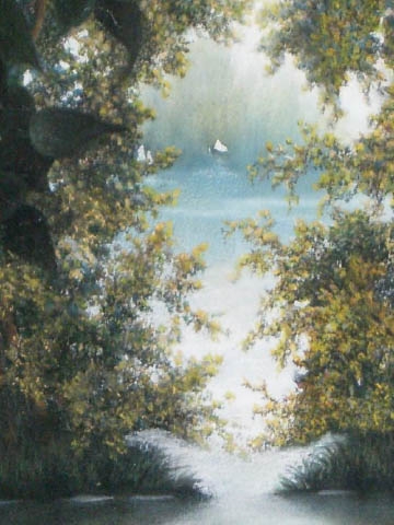 „STILLER WEIHER“ Titelbild zu Lyrikband, Pastell, ca. 35 x 27 cm